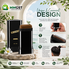 Instant Root Touch-Up Hair Color Comb Stick | Waterproof & Sweatproof Hair Dye Comb | Long-Lasting Hair (Color Black)