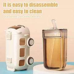 School Bus Design Kids Water Bottle 600ml | Random Color
