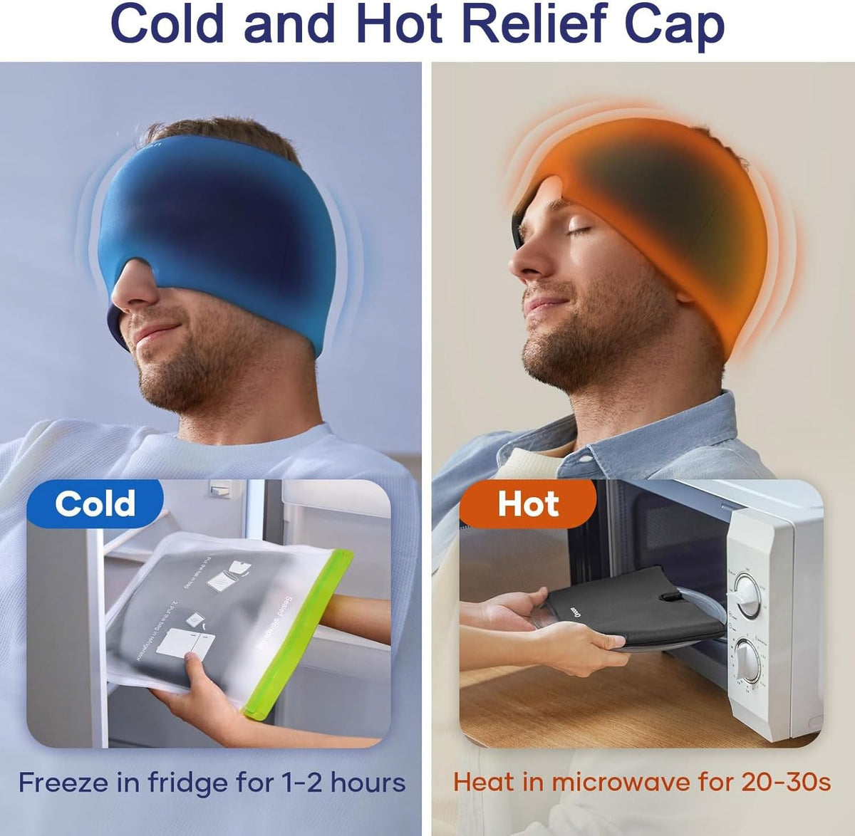 Migraine Pain Relief Wearable Hot Cold Therapy Therapy (Random Color)