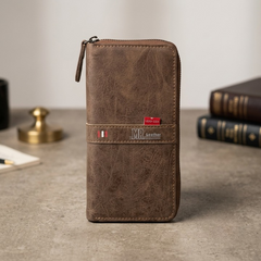 MR Leather Wallet with Zipper