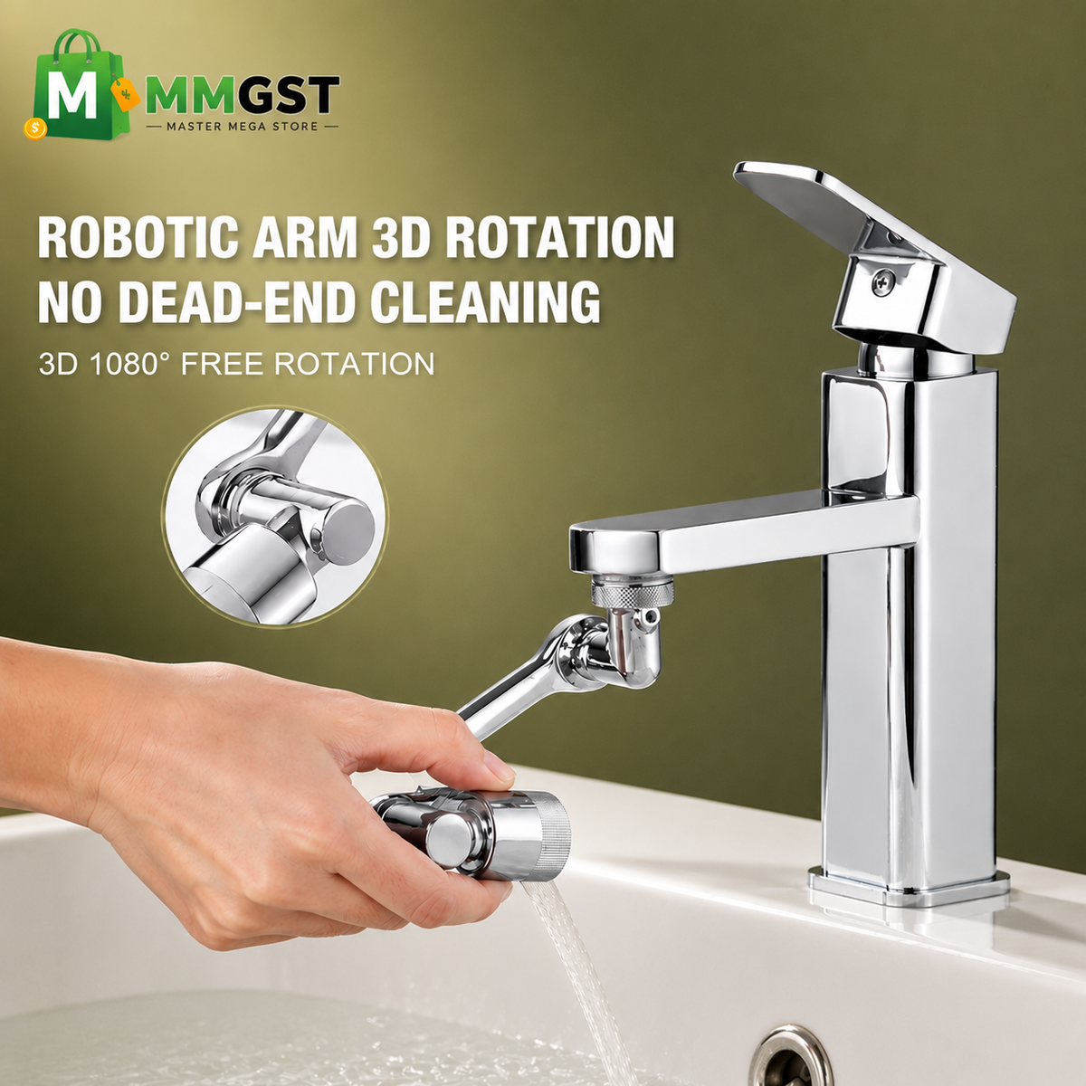 1080° Rotatable Faucet For Kitchen & Washroom